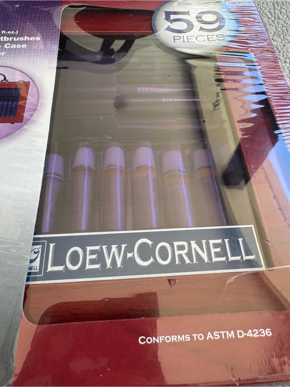 NEW Loew-Cornell Acrylic Set 59 Pieces Paintbrushes Pencils Paints - Picture 3 of 10
